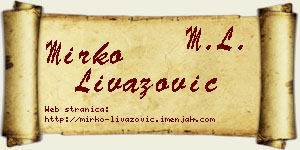 Mirko Livazović vizit kartica